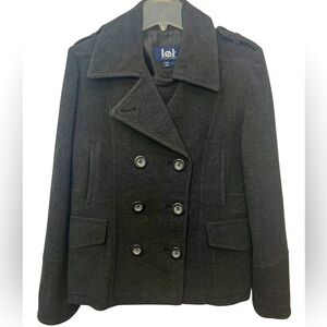 Women’s Gray Buttoned front Pea Coat